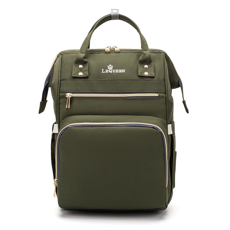 Mammy Bag Oxford Fabric Backpack, Portable Holding Bag, Multi-Function, Large-Capacity Waterproof Mother And Baby Bag