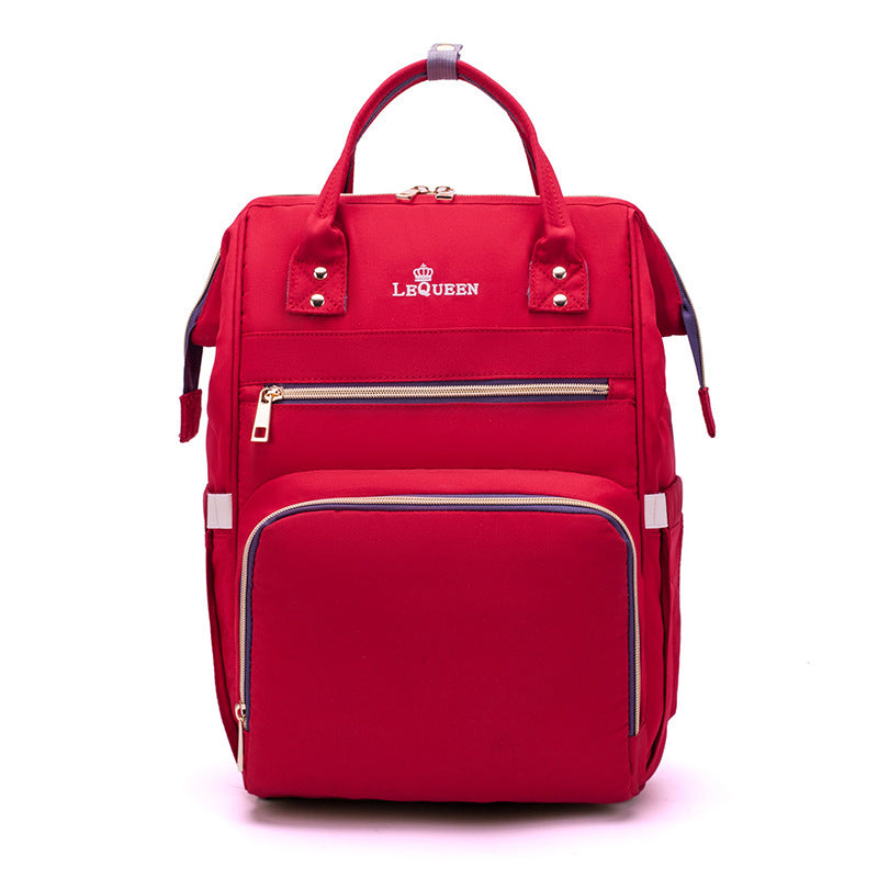Mammy Bag Oxford Fabric Backpack, Portable Holding Bag, Multi-Function, Large-Capacity Waterproof Mother And Baby Bag