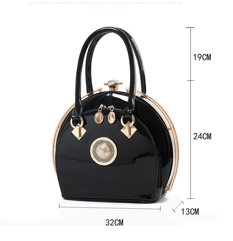 Ladies' New Shiny Leather High-end Handbag
