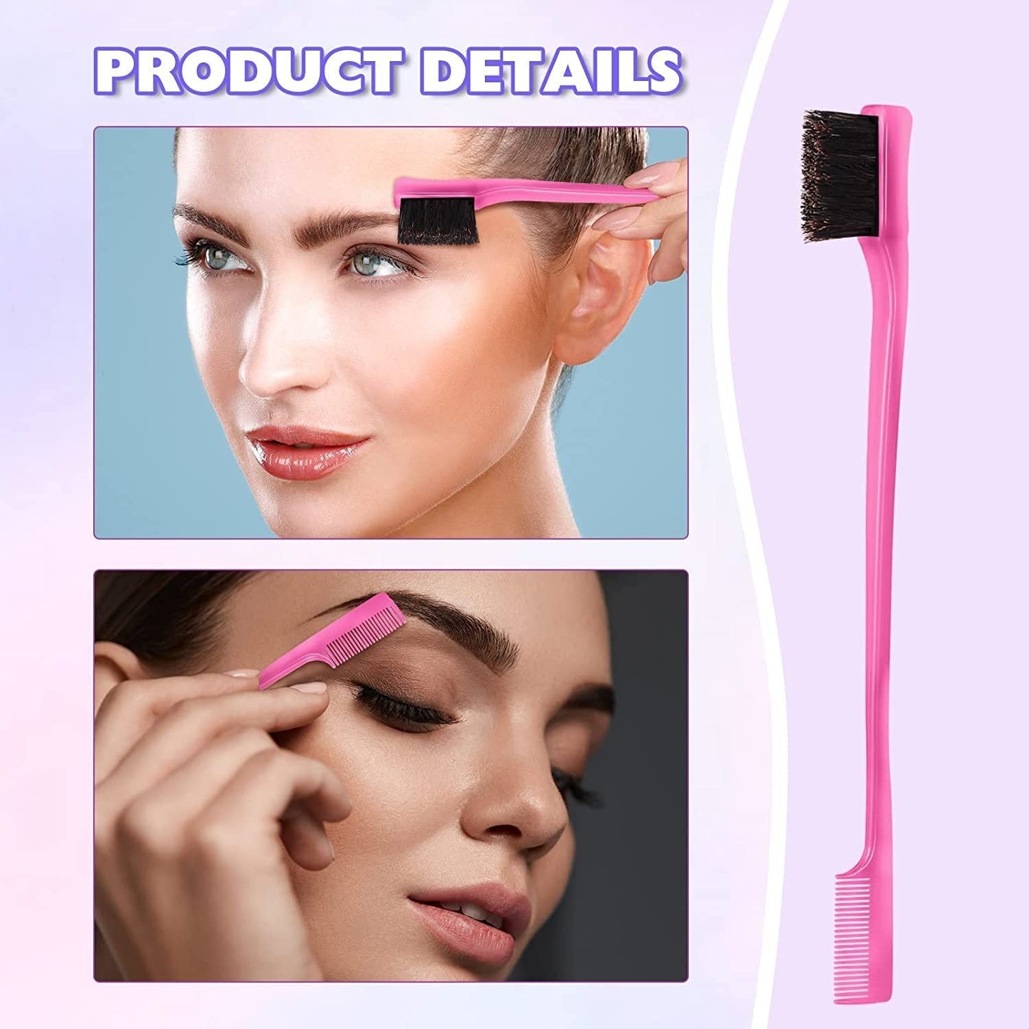 Dyeing Comb Multi-Effect Edge Control Eyebrow Brush Hair Fixing Mouse Tail Clamp
