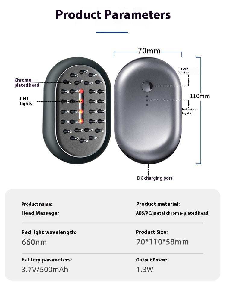 Hair Care Red Light Vibration Scalp Care Device                      .