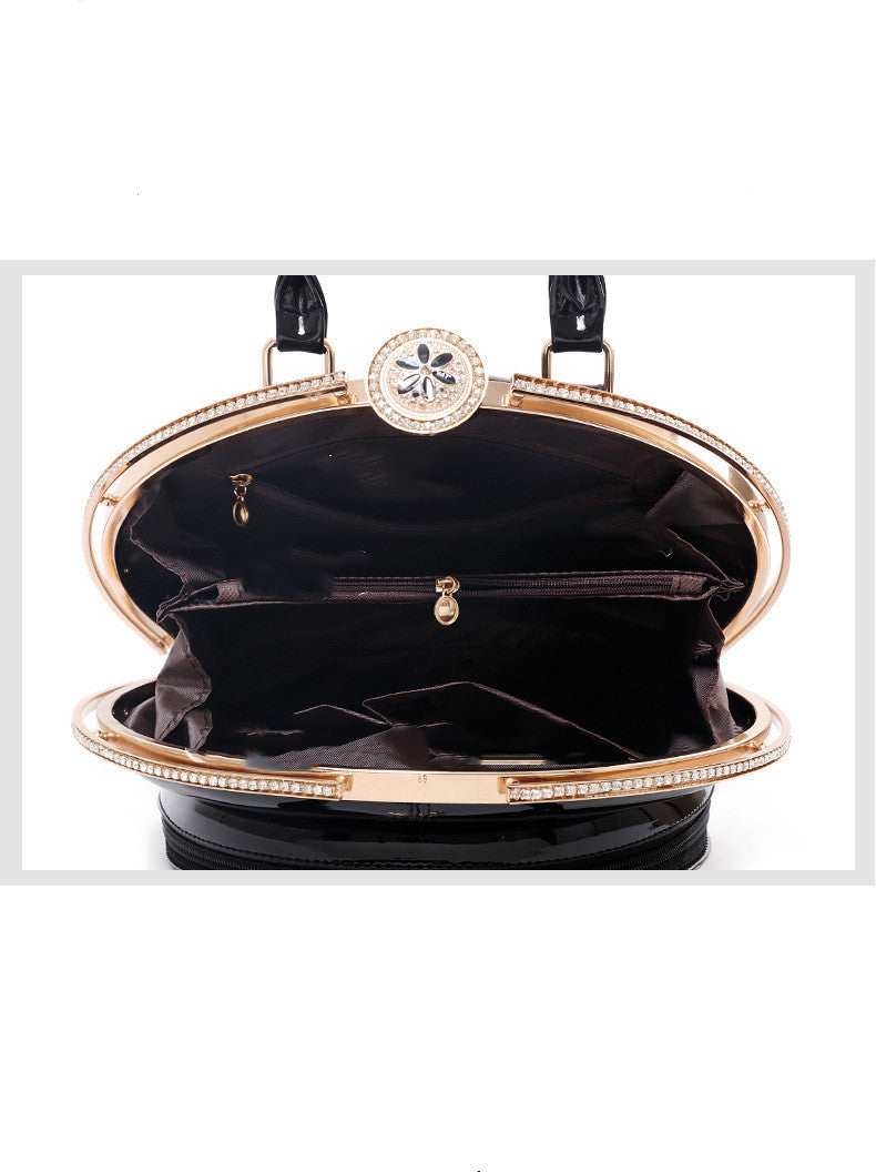 Ladies' New Shiny Leather High-end Handbag