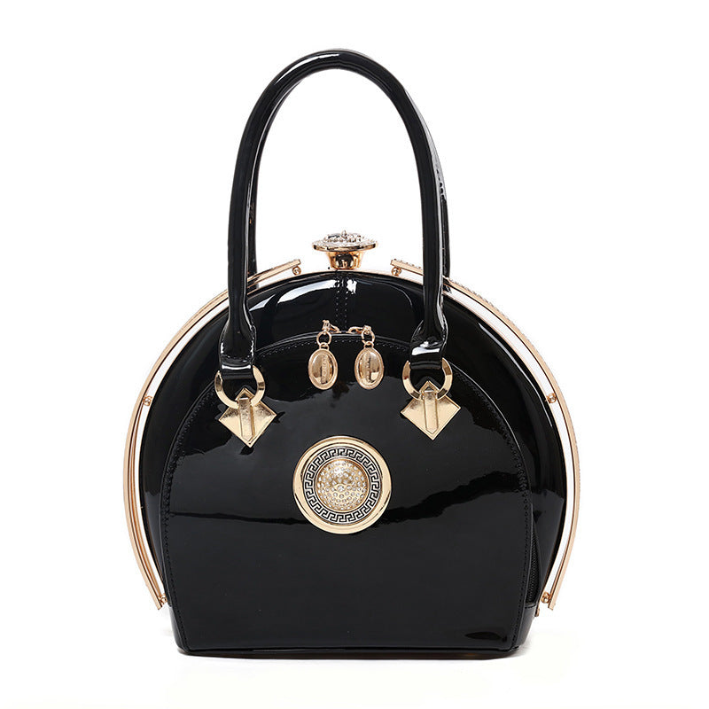 Ladies' New Shiny Leather High-end Handbag