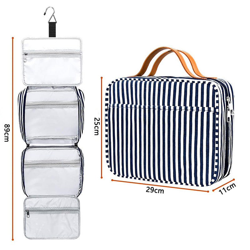 Ladies New Striped Wash Handbag