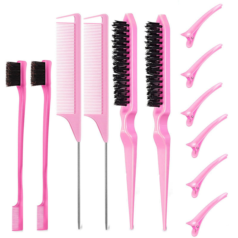 Dyeing Comb Multi-Effect Edge Control Eyebrow Brush Hair Fixing Mouse Tail Clamp