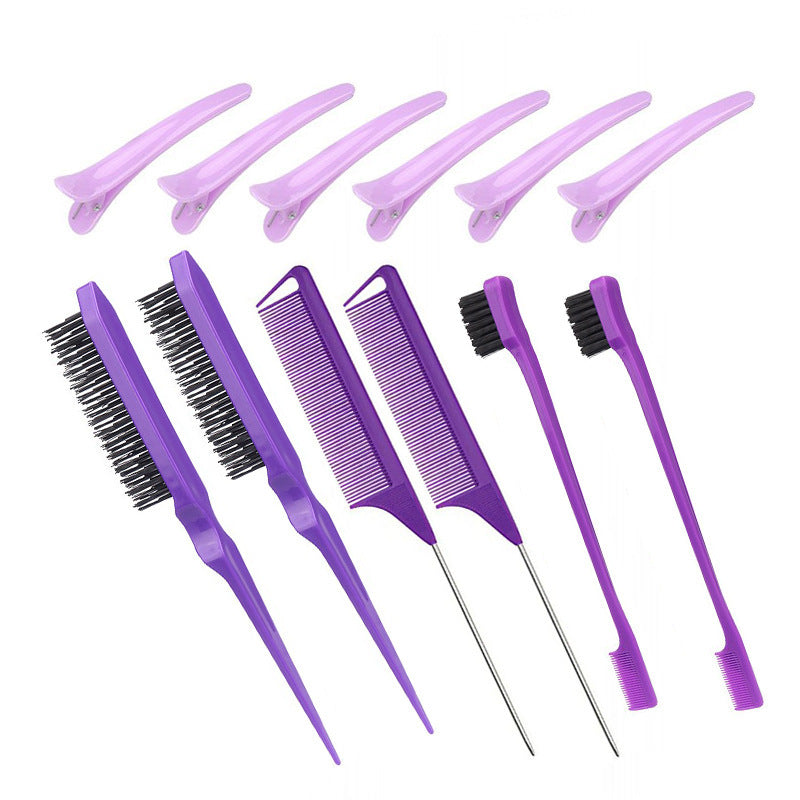Dyeing Comb Multi-Effect Edge Control Eyebrow Brush Hair Fixing Mouse Tail Clamp