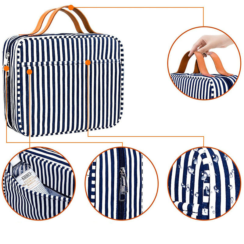 Ladies New Striped Wash Handbag